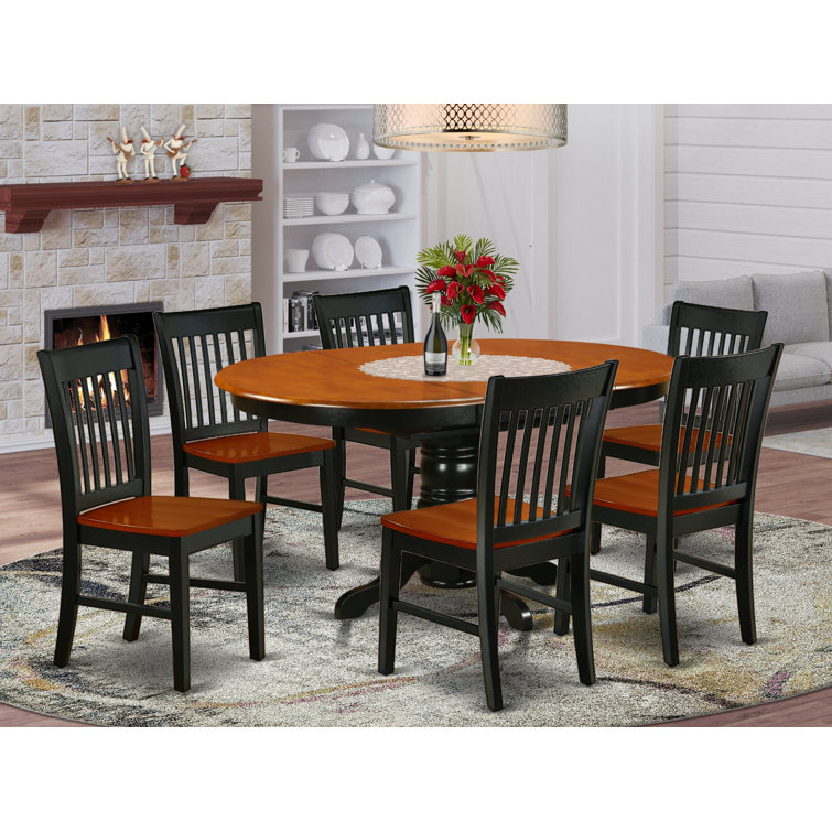 August Grove® Wrigley Extendable Solid Wood Dining Set Wayfair Canada
